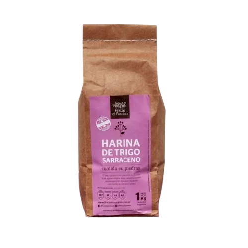 HARINA INTEGRAL TRIGO SARRACENO 500 g AGROECO FINCA EL PARAISO FRACCIONADO