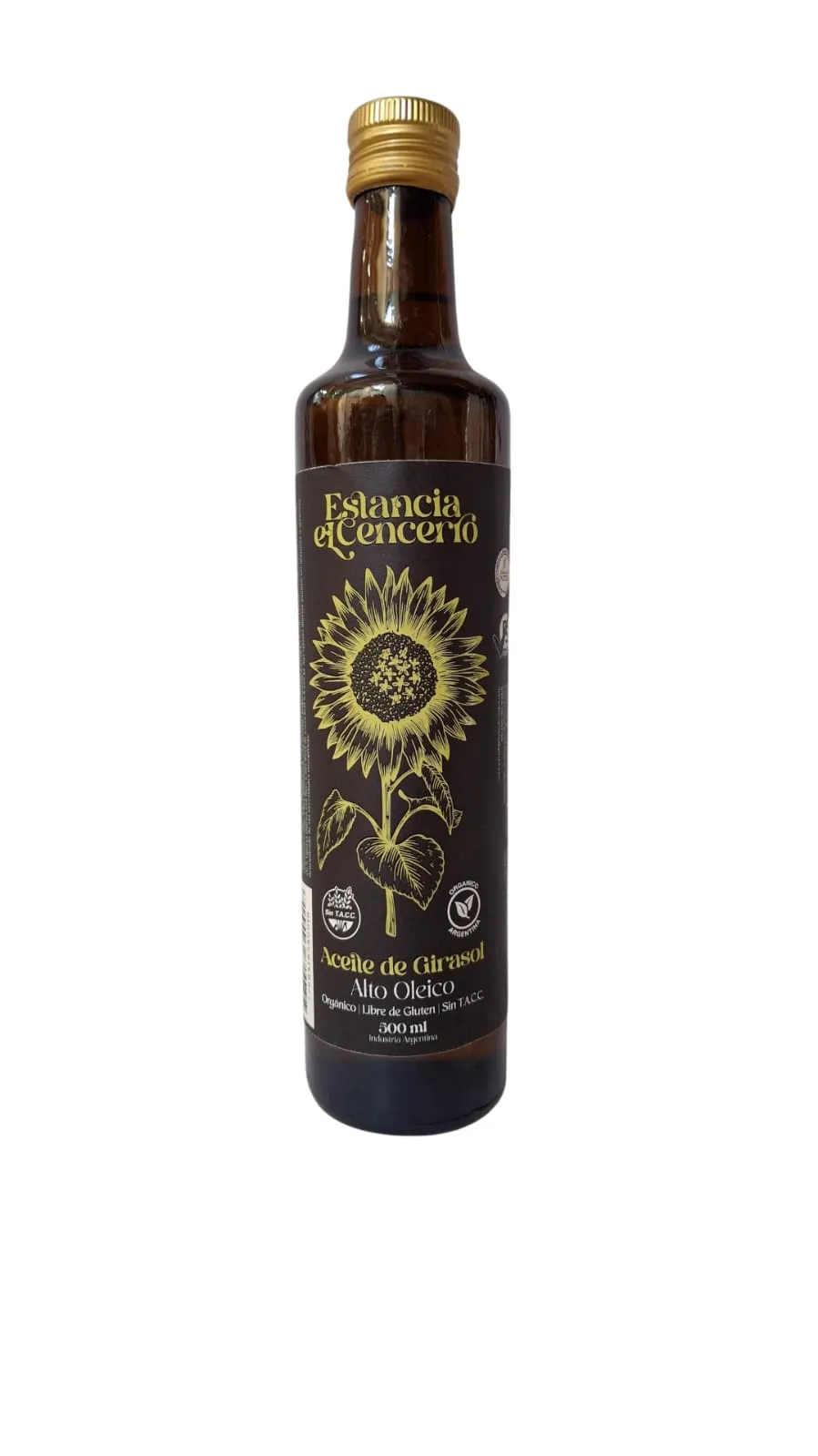 ACEITE DE GIRASOL ALTO OLEICO ORGANICO ESTANCIA EL CENCERRO  500 ML