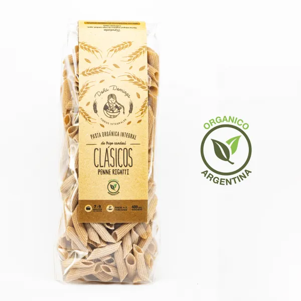 FIDEOS PENNE RIGATTI INTEGRALES ORGÁNICOS X 400 g DOÑA DOMINGA