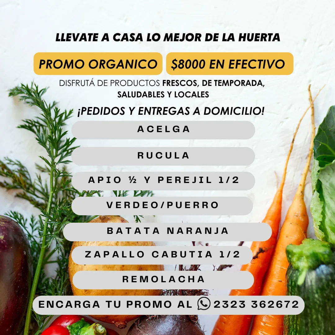 PROMO ORGANICO 7 A 9 VARIEDADES DE VERDURAS